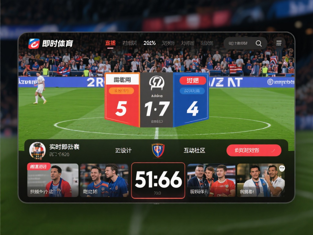 即时比分和互动社区
在观看直播时，球迷